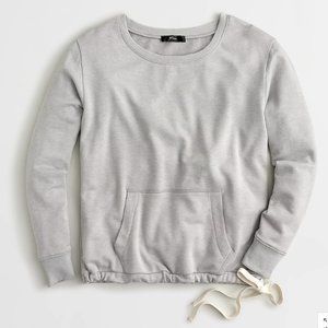 J Crew Crewneck pocket sweatshirt Side tie bow S